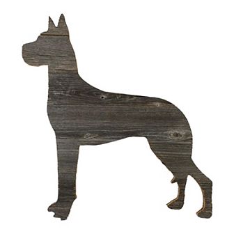 Rustic Farmhouse Dog Cutout Reclaimed Wood Silhouette