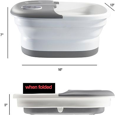 Foot Spa Massager Collapsible Option With Remote Control, Pumice Stone, Heat Option, Bubbles & Jets