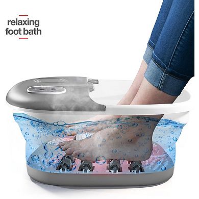 Foot Spa Massager Collapsible Option With Remote Control, Pumice Stone, Heat Option, Bubbles & Jets