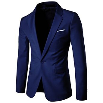 Men's Slim Fit Suit Jacket Sport Coat Business Daily Blazer