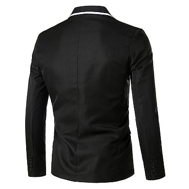 Mens Casual Slim Fit Suit Jacket Daily Business Coat