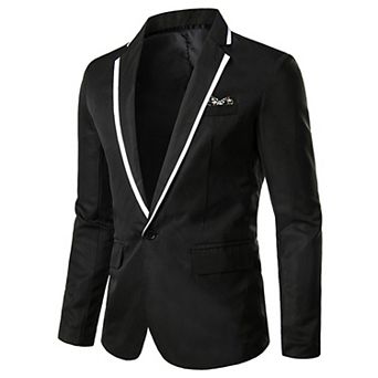 Mens Casual Slim Fit Suit Jacket Daily Business Coat