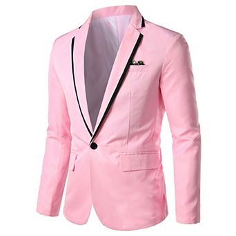 Mens Casual Slim Fit Suit Jacket Daily Business Coat
