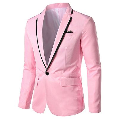 Mens Casual Slim Fit Suit Jacket Daily Business Coat