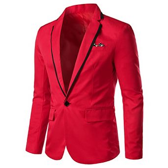 Mens Casual Slim Fit Suit Jacket Daily Business Coat