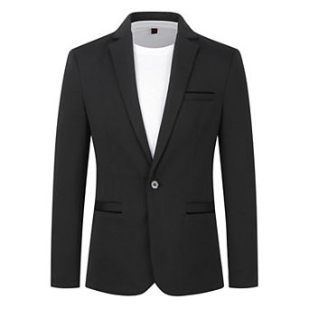 Men's Slim Fit Solid Color Business Casual Suit Jacket