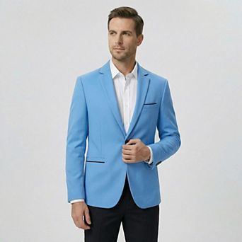 Men's Slim Fit Solid Color Business Casual Suit Jacket