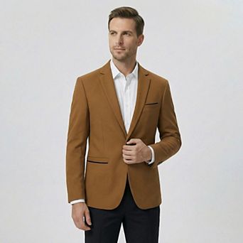 Men's Slim Fit Solid Color Business Casual Suit Jacket