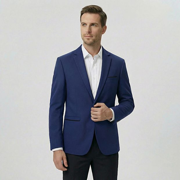 Men's Slim Fit Solid Color Business Casual Suit Jacket