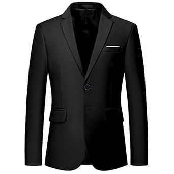 Men's Notch Lapel Two-Button Business Suit Jacket