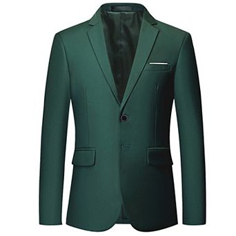 Men's Notch Lapel Two-Button Business Suit Jacket