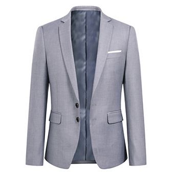 Men's Notch Lapel Two-Button Business Suit Jacket
