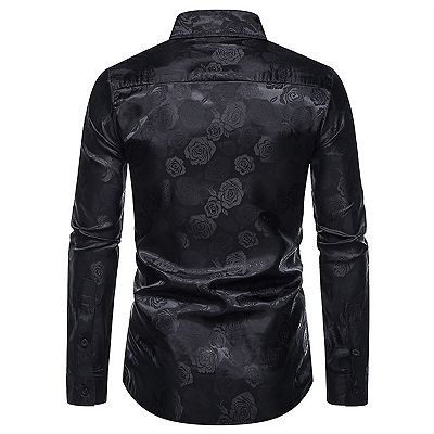 black silk dress shirt mens 100% Mulberry Men's Silk Shirt Long Pure Silk Dress Shirts Dark Gray / XL
