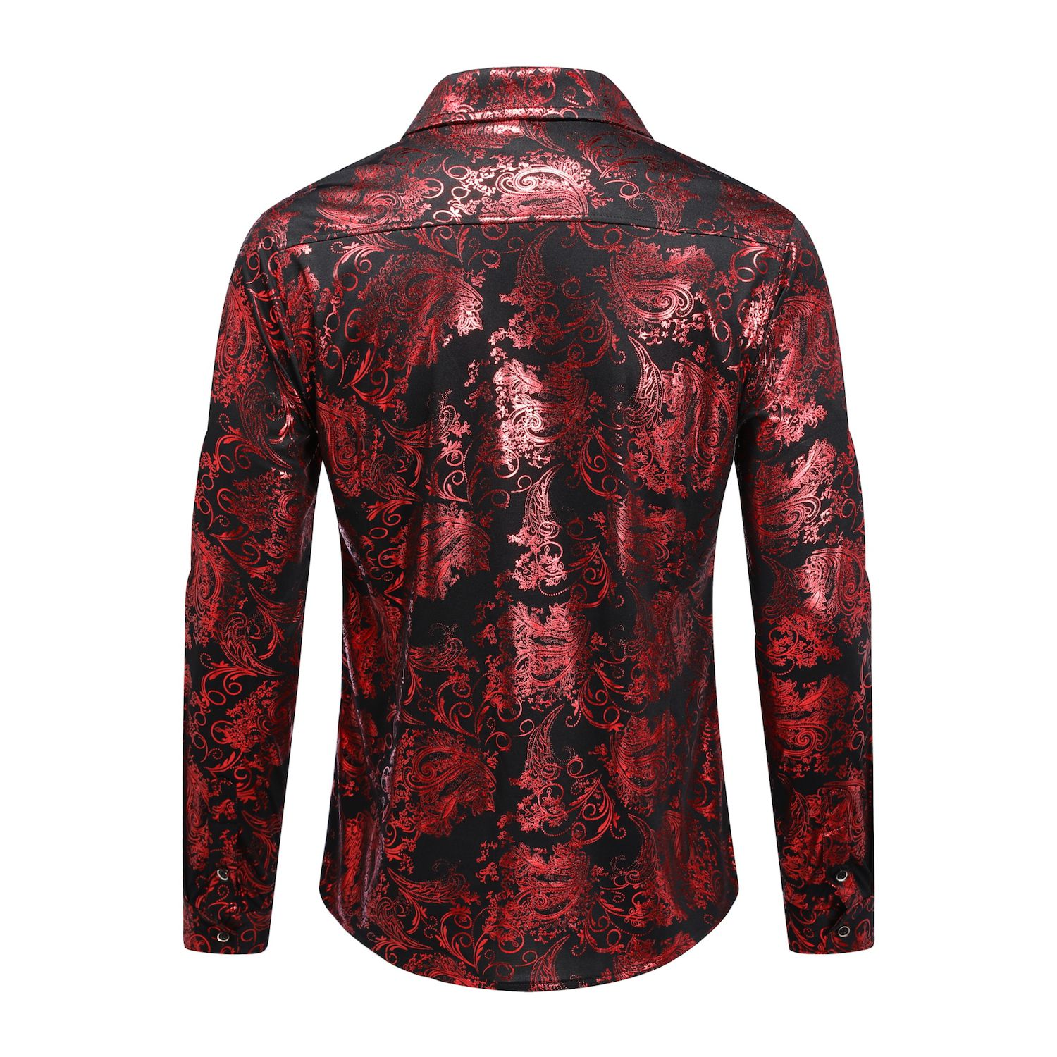 ZEROYAA Men's African Ethnic Hidden Button Short Sleeve Shirt Metallic Gold Printed Dashiki - Product Details