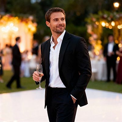 Men's Slim Fit Blazer - Versatile One-Button Business Casual Suit Jacket