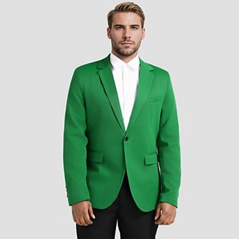 Men's Basic Solid Color Notch Lapel Single Button Suit Jacket