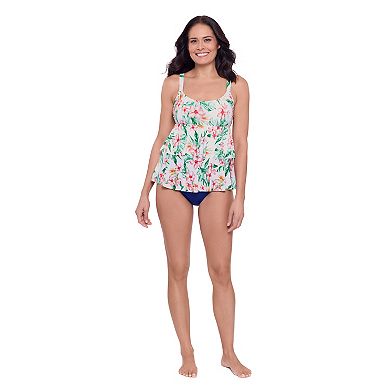 Women's Bal Harbour High Low Double Tier Fauxkini Swim Top
