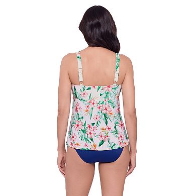 Women's Bal Harbour High Low Double Tier Fauxkini Swim Top