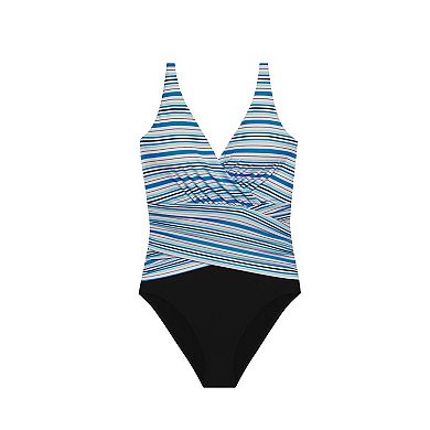 Women's Bal Harbour Surplice Criss Cross One-Piece Swimsuit