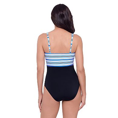 Women's Bal Harbour Surplice Criss Cross One-Piece Swimsuit