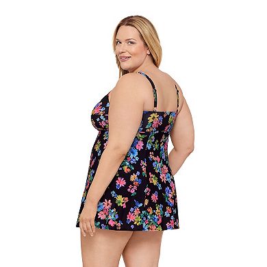 Plus Size Bal Harbour Twist Front Swimdress