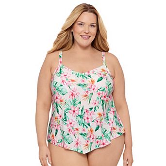 Women's Bal Harbour Plus Vneck Hankini Swim Top