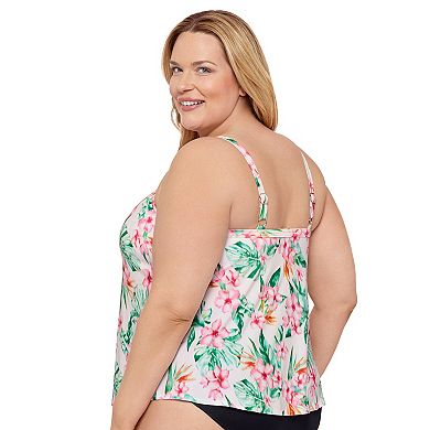 Women's Bal Harbour Plus Vneck Hankini Swim Top