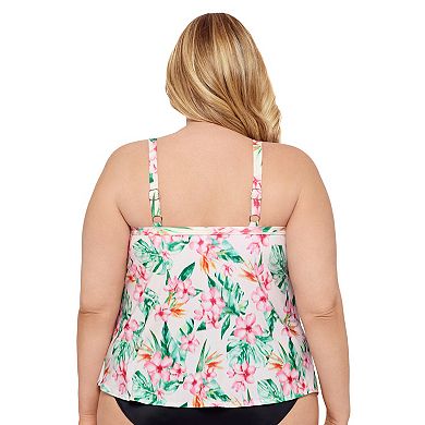 Women's Bal Harbour Plus Vneck Hankini Swim Top