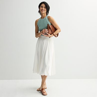 Women's Nine West High-Rise Bubble Midi Skirt