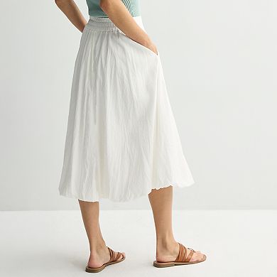 Women's Nine West High-Rise Bubble Midi Skirt