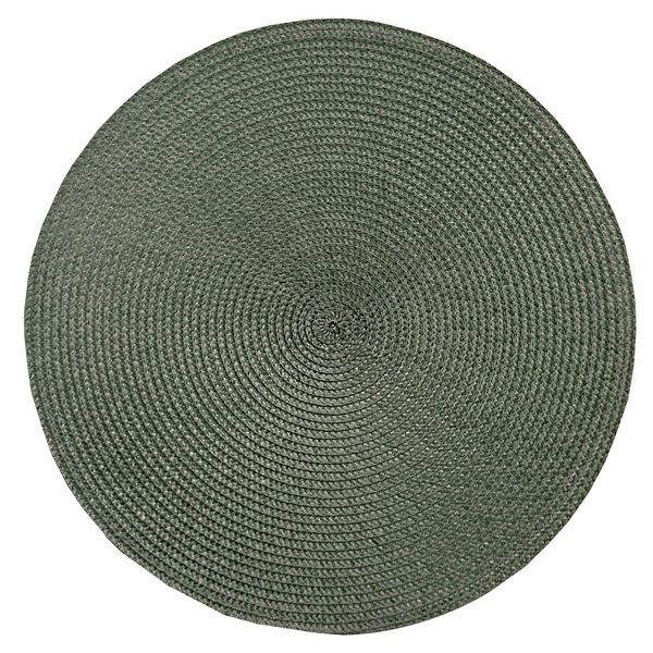Mingle & Co. Round Solid Placemat - Green