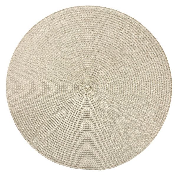 Mingle & Co. Round Solid Placemat - Ivory