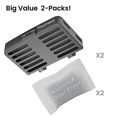 iTouchless AbsorbX Stick-On Odor Removers 2-Pack Set