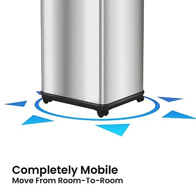 iTouchless 13-gallon Touch-Free Sensor Wheeled Trash Can