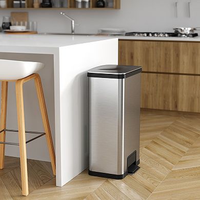 iTouchless 18-Gallon AirStep Pedal Kitchen Trash Can