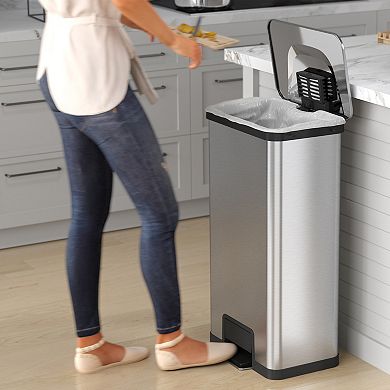 iTouchless 18-Gallon AirStep Pedal Kitchen Trash Can