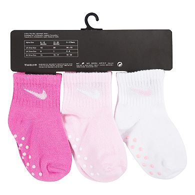 Baby & Toddler Nike Swoosh Ankle Gripper Socks 3-Pack