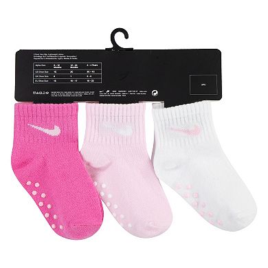 Baby & Toddler Nike Swoosh Ankle Gripper Socks 3-Pack