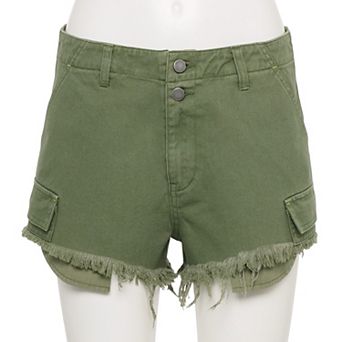 Juniors' Tinseltown Cargo Cut Off Shorts