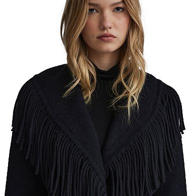 Women's NVLT Mink Eyelash Fringe Coatigan