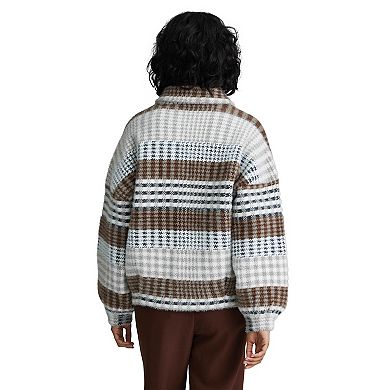 Women's NVLT Eyelash Coatigan Bomber Jacket