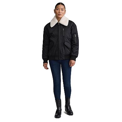 Women's NVLT Faux Fur Collar Padded Bomber Jacket