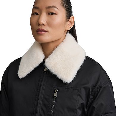 Women's NVLT Faux Fur Collar Padded Bomber Jacket