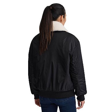 Women's NVLT Faux Fur Collar Padded Bomber Jacket