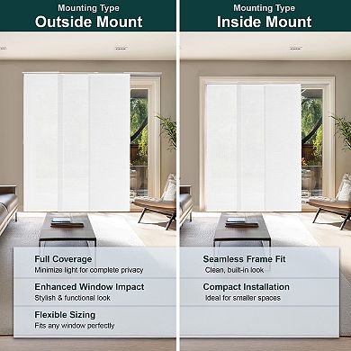 Chicology Adjustable Sliding Vertical Window Curtain Set