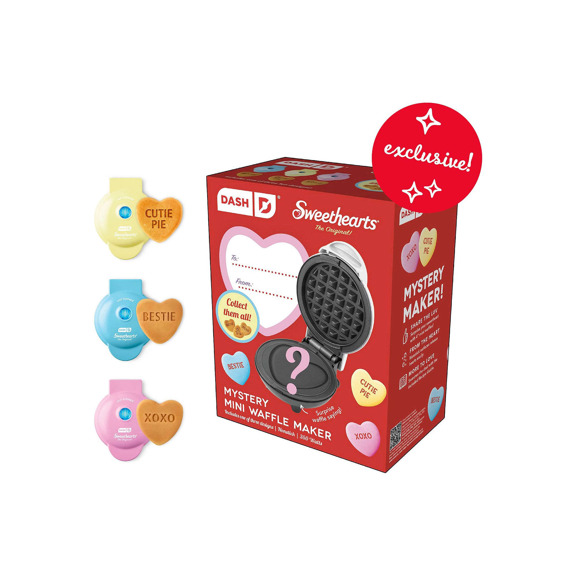 Dash x Sweethearts Mystery Mini Waffle Maker, None