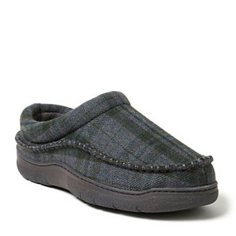 Dearfoams Thompson Men's Plaid Clog Slippers