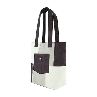 C&C California Denim Patchwork Bucket Tote Bag