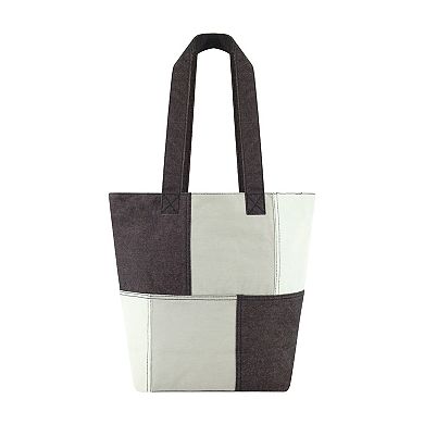 C&C California Denim Patchwork Bucket Tote Bag