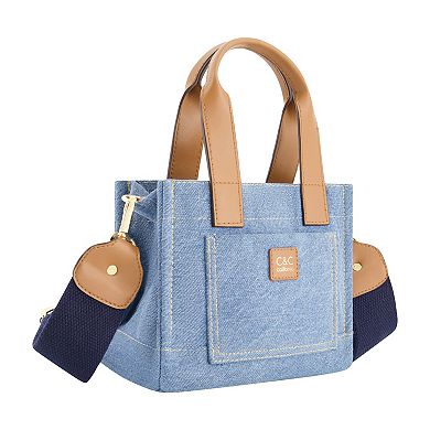 C&C California Small Denim Tote Bag